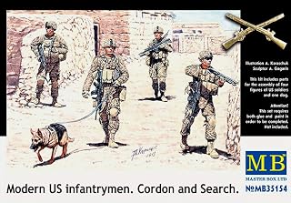 Masterbox 1/35 U.S. Infantry 4 working body + military dog Afghan war troops search (japan import) by Master Box