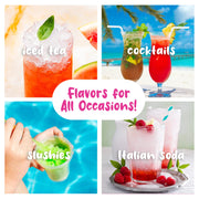 Snow Cone and Shaved Ice Machine Featuring Blade Adjustment Knob Bundled with Hawaiian Shaved Ice Syrup Gallon 4-Pack – 2 ounces, Model S777