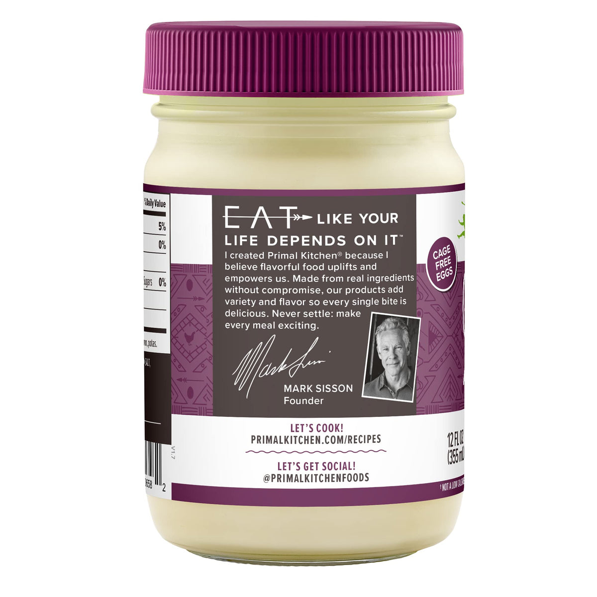 Primal Kitchen Garlic Aioli / 12 oz / No Color Mayonnaise