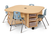 Innovate STEAM Table by Jonti-Craft – 48" W x 48" D x 22.5" H, Wood, Model 6281JC251