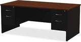 Lorell Walnut Laminate Commercial Steel Desk Series