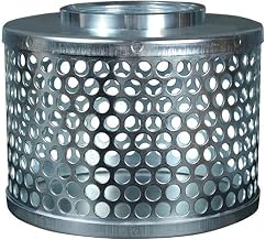 Apache 70001500 Round Hole Suction Strainers, Plated Steel, 3"