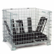 Wire Mesh Folding Open-Top Container by Global Industrial – Wire Mesh, Gray, Model 239343
