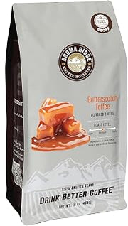 Aroma Ridge Butterscotch Toffee Swiss Water Process Decaf Flavored Coffee, 16 ounces, Whole Bean FlavorSeal Bag