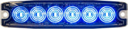 Buyers Products 8892204 5 Inch Blue LED Strobe Light, Ultraâ€‘Thin Surface Mount Warning Light, 6 LEDs, 23 Flash Patterns, Aluminum Housing, IPX8 Waterproof, for Trucks and Utility Vehicles