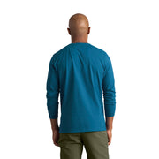 Men's Long Sleeve Midweight Performance Tee by Red Kap – Medium, Cotton, Heathered Mykonos, Model S4K5HM RG M