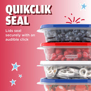 TakeAlongs Special-Edition Americana 13-Piece Set of Food Storage Containers with Lids by Rubbermaid – 13-Piece, 128.0 fluid_ounces, Plastic, Multicolor, Pack of 13
