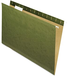 Pendaflex Reinforced Hanging Folders, Legal Size, Standard Green, 1/5 Cut, 25/BX (4153 1/5)