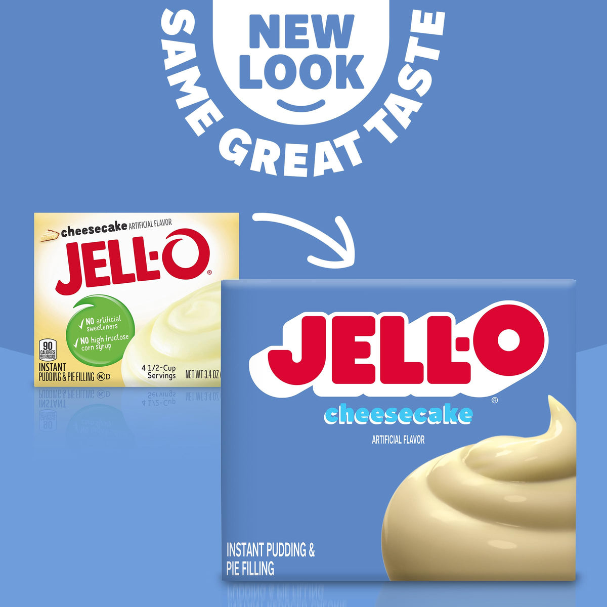 Jell-O CHEESECAKE / 3.4 Ounce (Pack of 4) / White Pudding Mixes