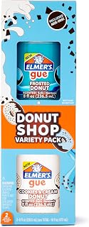 Elmer's GUE Premade, Donut Shop Variety Pack, Scented, Includes Fluffy, Glossy Blue, Slime Add-Ins, 2 Count