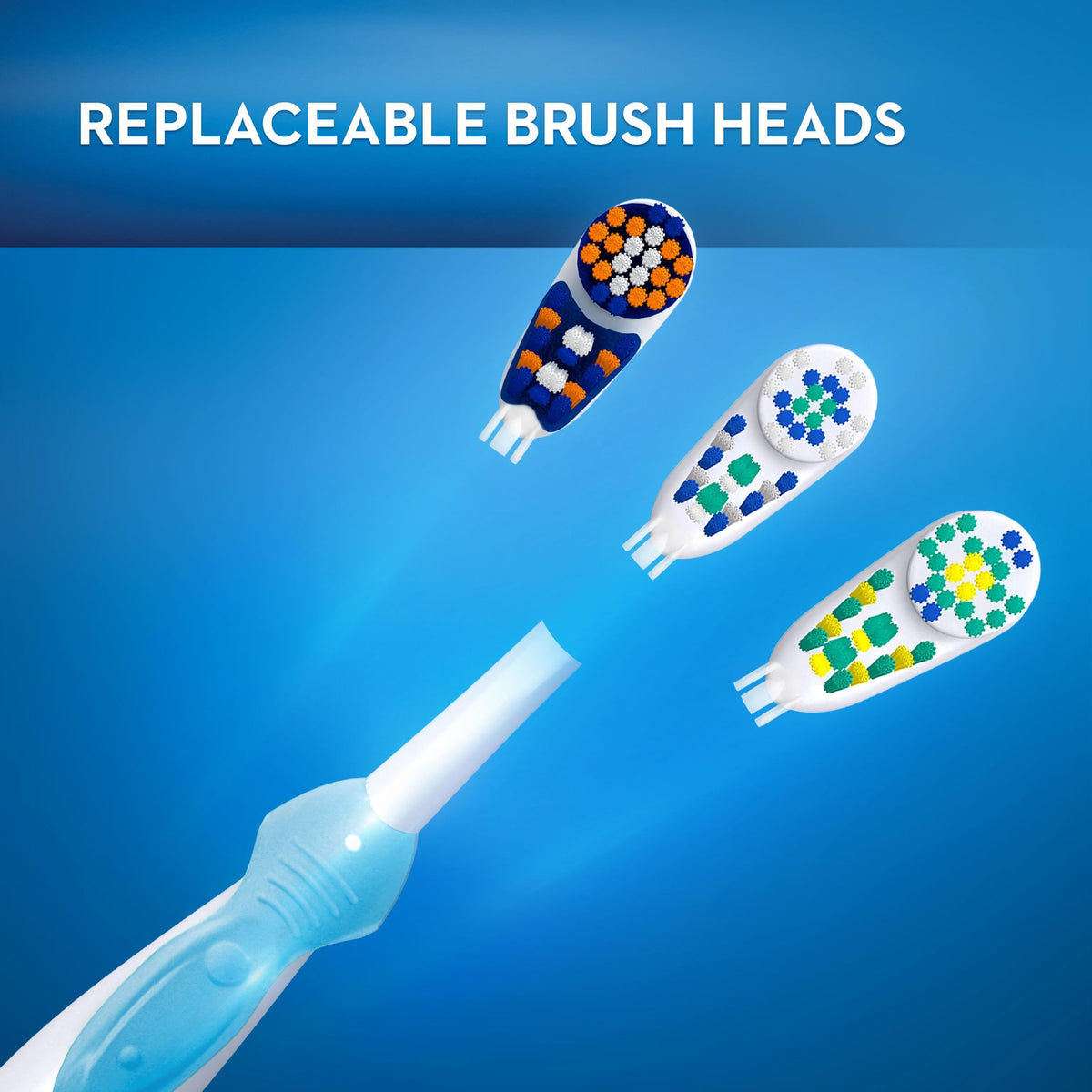 Deep Clean Battery Powered Toothbrush Replacement Brush Heads Refill by Oral-B – 1 Count (Pack of 2), Nylon, White, Pack of 2, Model 3742786