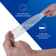 Shatterproof Ruler by Westcott – SINGLE, Plastic, Clear, Model 13862