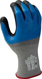 SHOWA TEX 376 Double Dipped Nitrile A4 Cut Resistant Safety Glove with Hagane Coil Liner, for Vending Machines, X-Large (12 Pair)