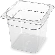 Storplus Food Pan by Carlisle FoodService Products – 6 Inches, 2.5 quarts, Polycarbonate (PC), Clear, Model 3068507