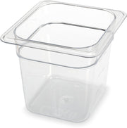 Storplus Food Pan by Carlisle FoodService Products – 6 Inches, 2.5 quarts, Polycarbonate (PC), Clear, Model 3068507