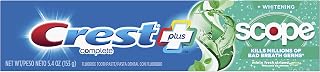Crest Scope Complete Whitening Toothpaste Minty Fresh oz, Mint, 5.4 Ounce