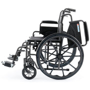 Global Industrial Wheelchair – 20" W Seat, Flip Back Arms, Swing-Away Footrests, Black