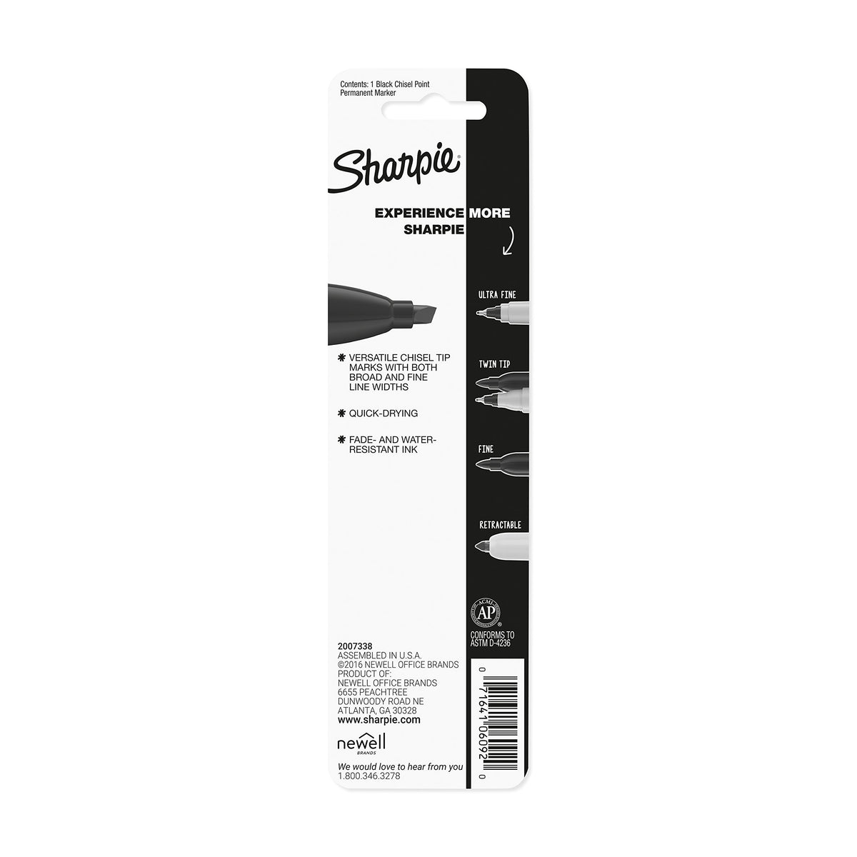 Sharpie 1 / 1 Count (Pack of 1) / Black Permanent Markers