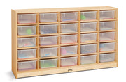 25 Tub Mobile Storage with Clear Bins by Jonti-Craft – Wood, Model 40260JC