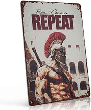 Spartan Warrior Vintage Metal Wall Art Signs 8X12 Inch
