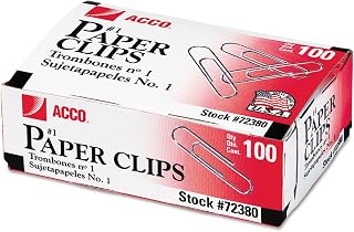 ACCO Brands ACCO Premium Paper Clips, Size #1, 100/Box, 10 Boxes/Pack