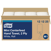 Tork Basic Mini Centerfeed Paper Towel White M1, 12 x 266 Sheets, 121225