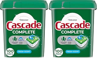 Cascade Complete Dishwasher Pods, Dishwasher Detergent, Dish Detergent Tab Tablets, Fresh, 100 Count (Pack of 2)