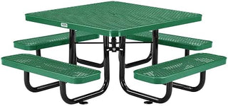 Global Industrial 46" Square Kids Picnic Table, Expanded Metal, Green