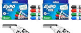 EXPO Dry Erase Markers, Low Odor Ink, Assorted Colors, Chisel Tip, Whiteboard, Calendar, Organization, Essential Supplies for Office, School, Classroom, Teachers, 4 Count (Pack of 2)