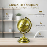 Alloy Metal Globe Model by Generic – 3.74 x 6.69 x 4.72 in, Alloy, Green, Model Z2026C08Z18Z191031P3EYD7