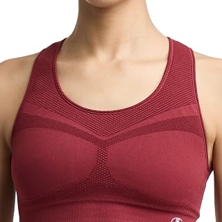 Champion Women's The Infinity Racerback Sports Bra, Moderate Support, Seamless, Moisture-Wicking