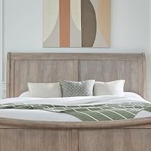 Liberty Furniture Rustic Traditions Queen Sleigh Bed Headboard Traditional Bedroom - Saddle Tan