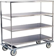 565 Queen Mary Banquet Cart, Stainless Steel, 4 Shelves, 1000 lb. Capacity (Fully Assembled)