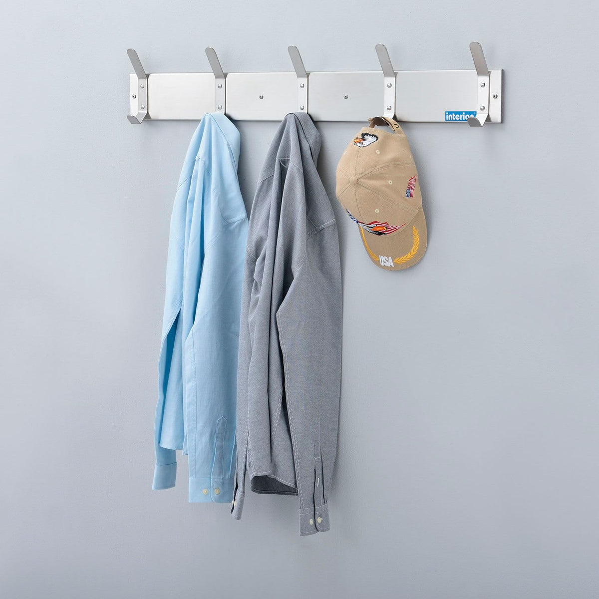36" W Coat Rack with 5 Hook - Silver by Global Industrial – Steel, Silver, Model 695715
