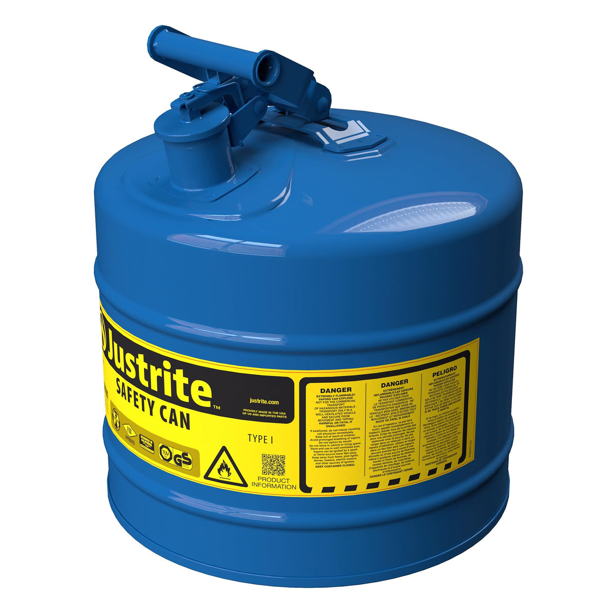 Justrite Blue / 5 Gallon / Type I Cans