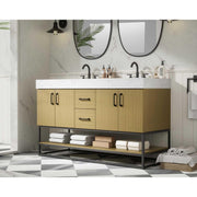 Caroline Bathroom Vanity Honey Brown by Lighting Design – Wood, Honey Brown, Model 5608119