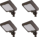 Feit Electric Outdoor LED 30W Flood Lights, Dusk to Dawn, 3500 Lumens, 120-277 AC, UL Listed, Adjustable Knuckle Flood Light, 5000k Daylight, Bronze Commercial Light Fixture, 4 Pack, S7CSFL/850/BZ/4