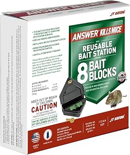 JT Eaton Answer Kills Mice Kit, Station & 8 Bait Blocks, Case of 12