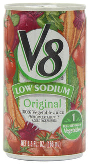 Juice V8 Low Sodium High Cone by Campbell's – 5.5 Ounce, Pack of 48