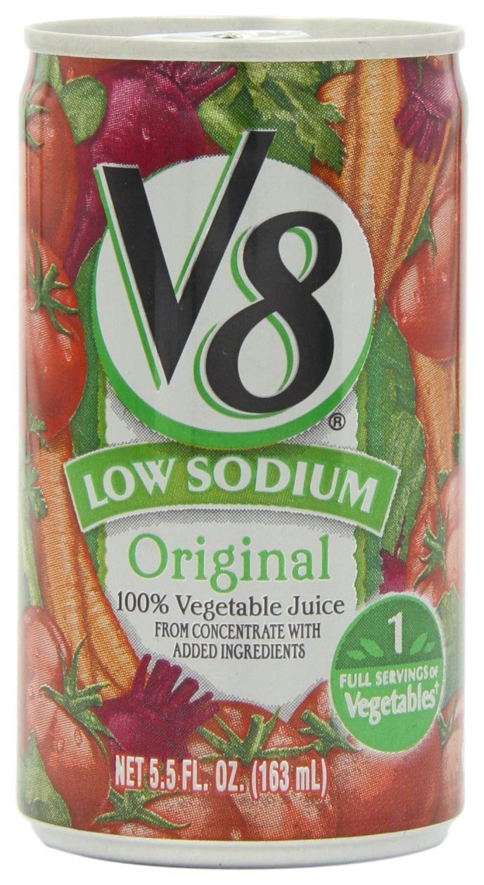 Juice V8 Low Sodium High Cone by Campbell's – 5.5 Ounce, Pack of 48