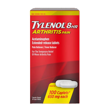 8-Hour Extended Release Caplets by Tylenol – 100 Count, White, Model ASINPRILAK2754