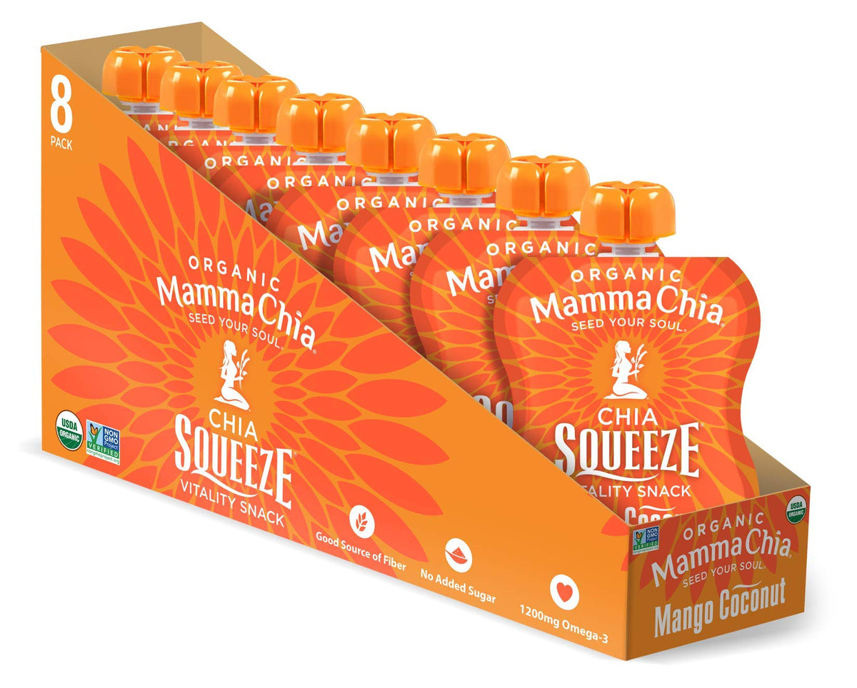Mamma Chia Mango Coconut / 3.5 Ounce (Pack of 16) / 1 Fruit Snacks