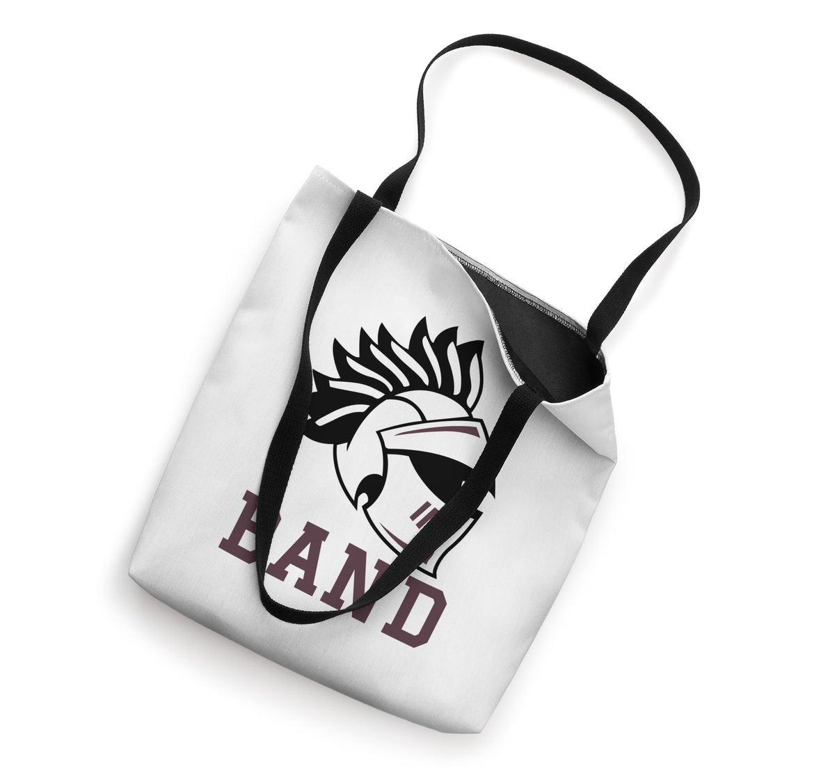 Curtis High School Warriors Band Tote Bag by Curtis High School, Staten Island, NY 10301 – 16 inches, White, Model RM8ANARGM0MUS_16INCHES