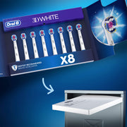 Oral-B 3D White Head Projection Screen – 8 unités, Plastic, White., Model 81702931