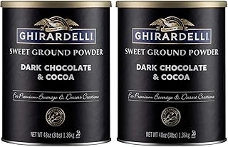 Ghirardelli Dark Chocolate & Cocoa - Sweet Ground Powder, Chocolate, 3 Lb (Pack of 2)