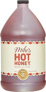 Mike's Hot Honey America's #1 Brand of Hot Honey, Spicy Honey Infused with Chili Peppers, Certified-Kosher, Gluten-Free, Paleo-Friendly, Sweet Heat, Perfect for Hot Sauce Lovers (192oz Jug, 1 Pack) | Foodservice Jug Sweet heat, Certified Kosher, gluten-free, paleo-friendly, for restaurants, catering and commercial kitchens.