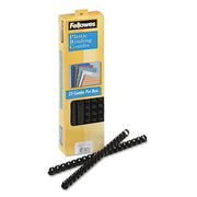 1/2in Black Binding Combs (25 Pack) by Fellowes – 1/2", 0.5 inches, Plastic, Black, Model 52323