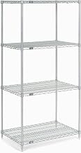 Nexel 18247C Chrome Wire Shelving, 24" W X 18" D x 74" H