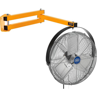 18" Double Arm Loading Dock Fan by Global Industrial – Small, Metal, Yellow, Model 292746