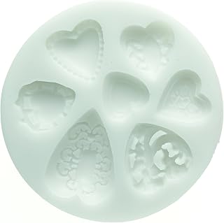 Silikomart 71.294.00.0096 Mould for Sugar Paste SLK194 Hearts Silicone-White